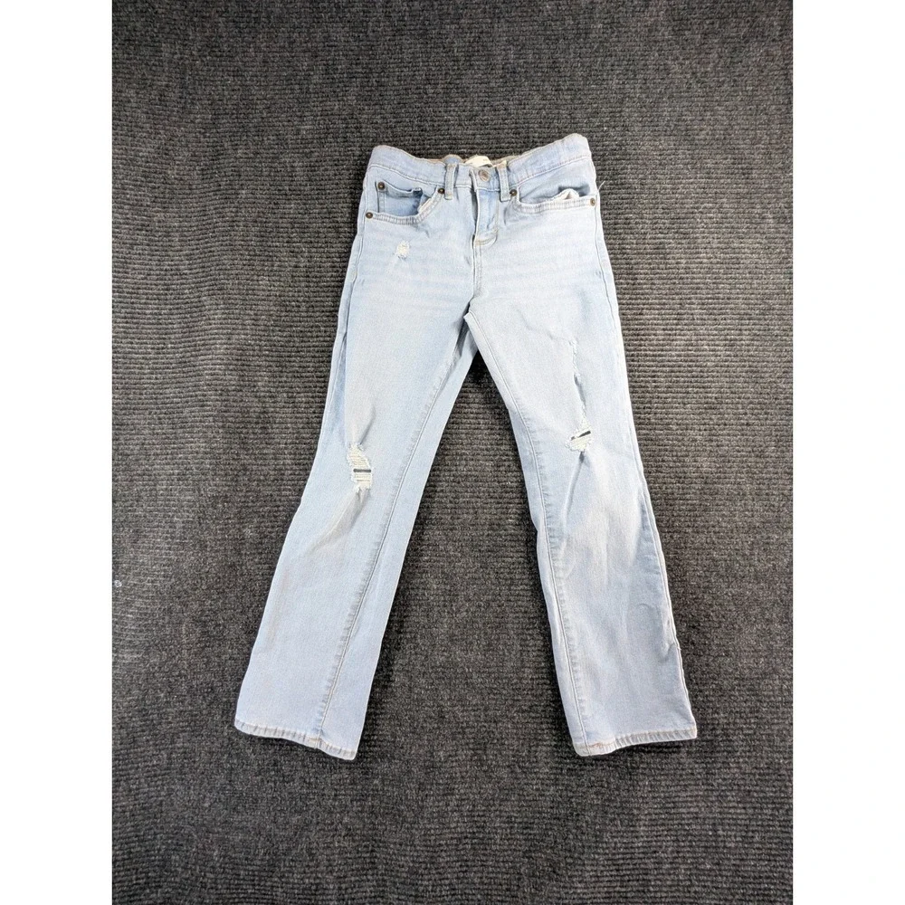 Levis Jeans Boys 8 Blue Denim Light Wash Distressed 5 Pocket Classic Bootcut